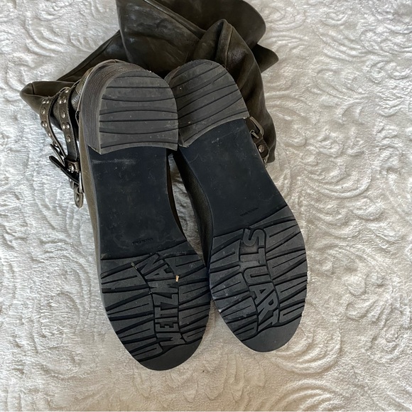 Stuart Weitzman Dark Green Leather Knee High Boots - Picture 5 of 8